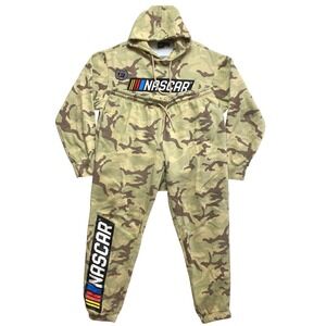 NASCAR Hoodie and Joggers Set Mens Large XL Green Pants Cup Series